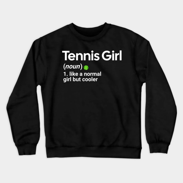 Tennis-Girl Crewneck Sweatshirt by ellabeattie